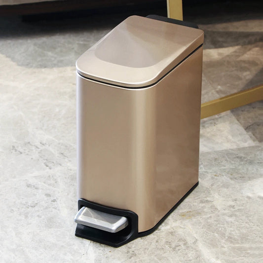 Stainless Steel Luxury Pedal Trash Can, 6L for Bathroom & Office